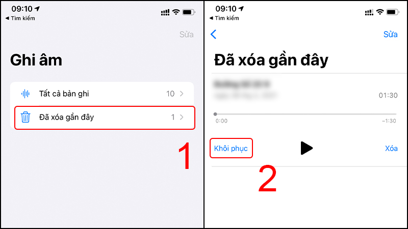 Cách khôi phục file ghi âm vừa xóa